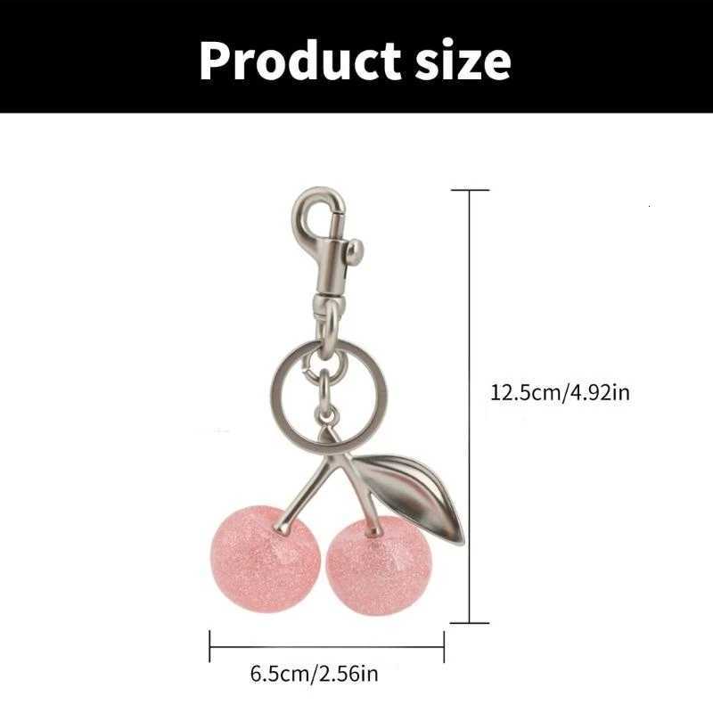 Luxury Crystal Cherrys Bag Charm Portable Alloy Keychain for Fashion Enthusiasts C71A Y250928as