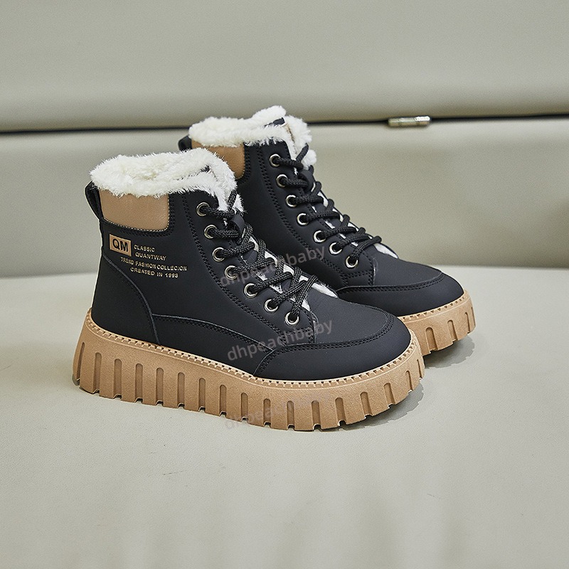 Elegant Ladies' Canvas Velveteen Hi-Tops Cozy Cold Weather Footwear slip shoe Casual versatile snow boot Fashion ladies cotton shoes Botas mujer