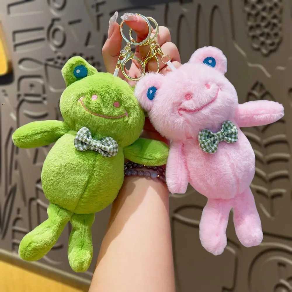Creative Soft Frog Plush Keychain Cartoon Stuffed Funny Frog Pendant Plush Toys Frog Doll Keychain Backpack DecorXJ250928