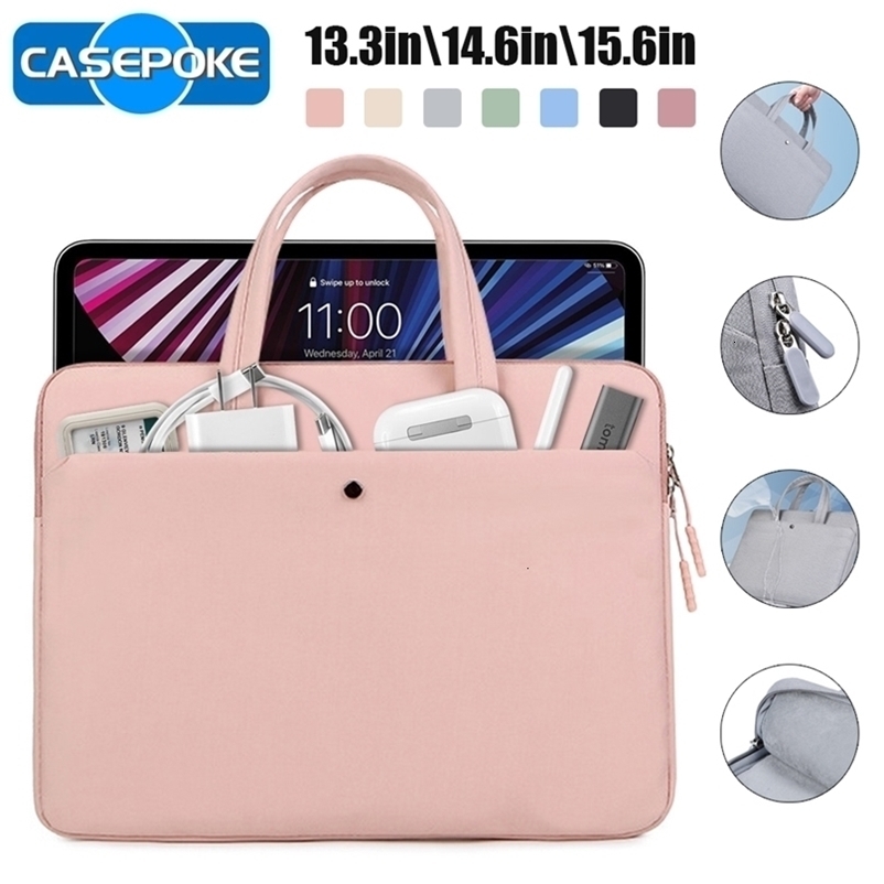 CASEPOKE Women Laptop Case 13.3in 14.6in 15.6in Handbag for Tablet Moblie Phone Laptop Bag for Air Pro HP250418bj
