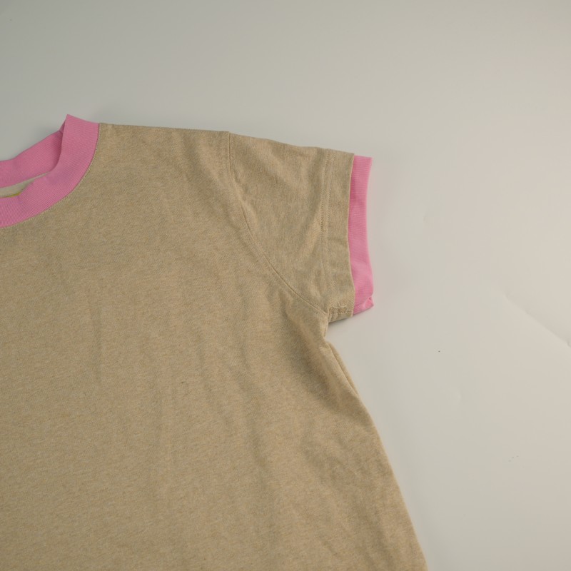 Summer Loose Breathable Unisex T-Shirt - Retro Color-Block Cotton, Crew Neck, Trendy Casual Style, Customizable Design-01015