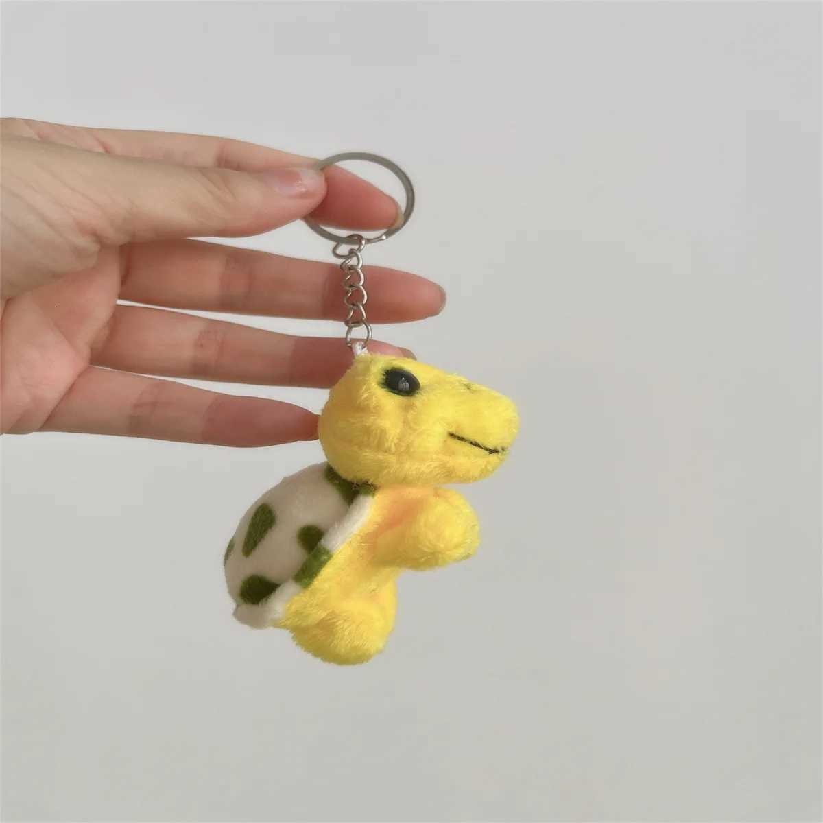 Cute Little Green Turtle Mini Keychain Cartoon Small Dolls Plush Stuffed Toys Soft Animal Figure Pendant Decor For Kid Gift ToysXJ250928