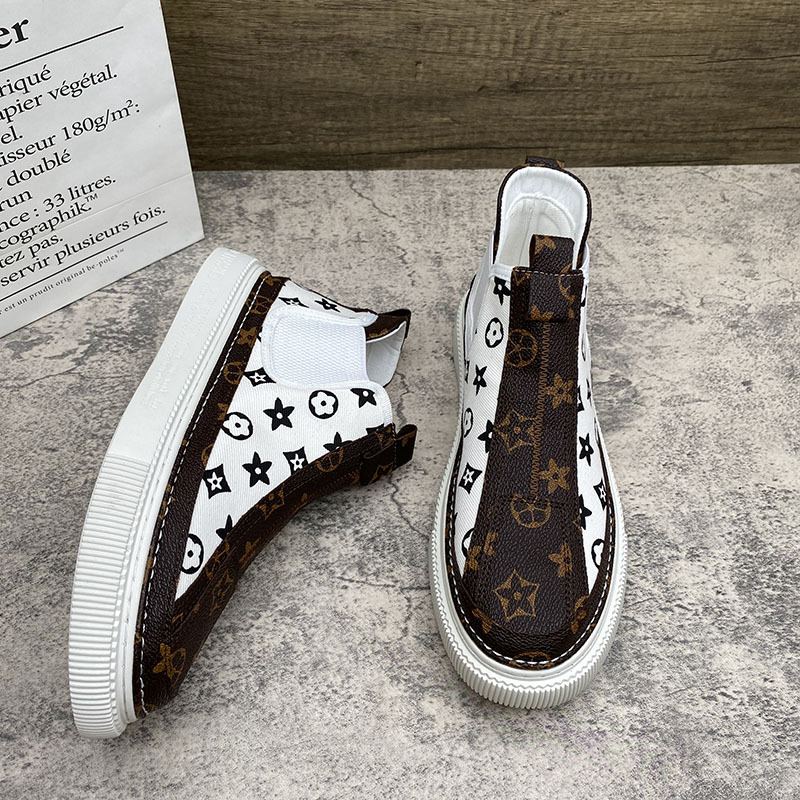 hot free shipping designer shoes Autumn and Winter New Trendy Board Shoes Casual Sports Versatile High Top Shoes for Men black green white