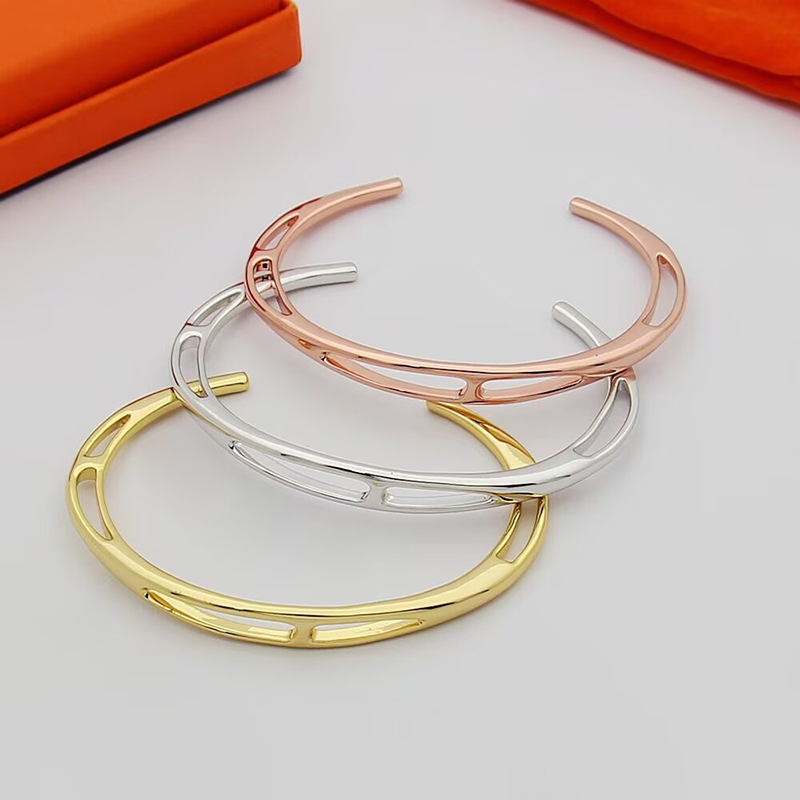 Bracelet designer hollowed-out opening bracelet brand H bracelet brand jewelry nail bracelet women luxury jewelry designer bracelet men gold bracelet armband