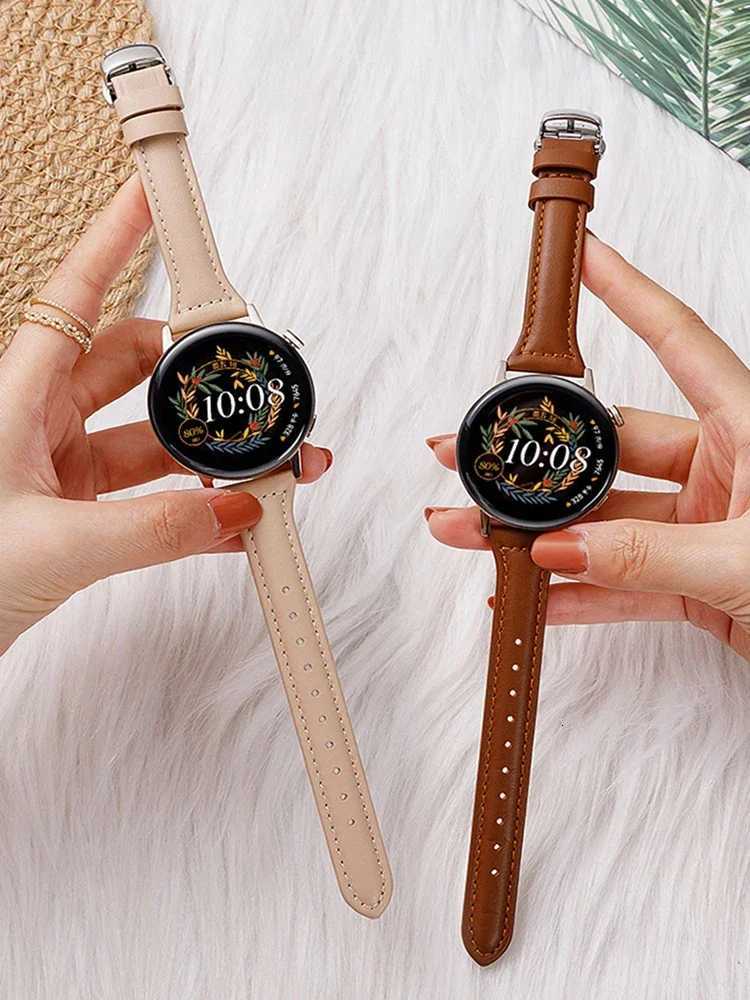 Slim Leather strap For Samsung Galaxy watch 7FE655 pro4 Classicactive 2 20mm 22mm sport bracelet Huawei watch GT 43 band W250928