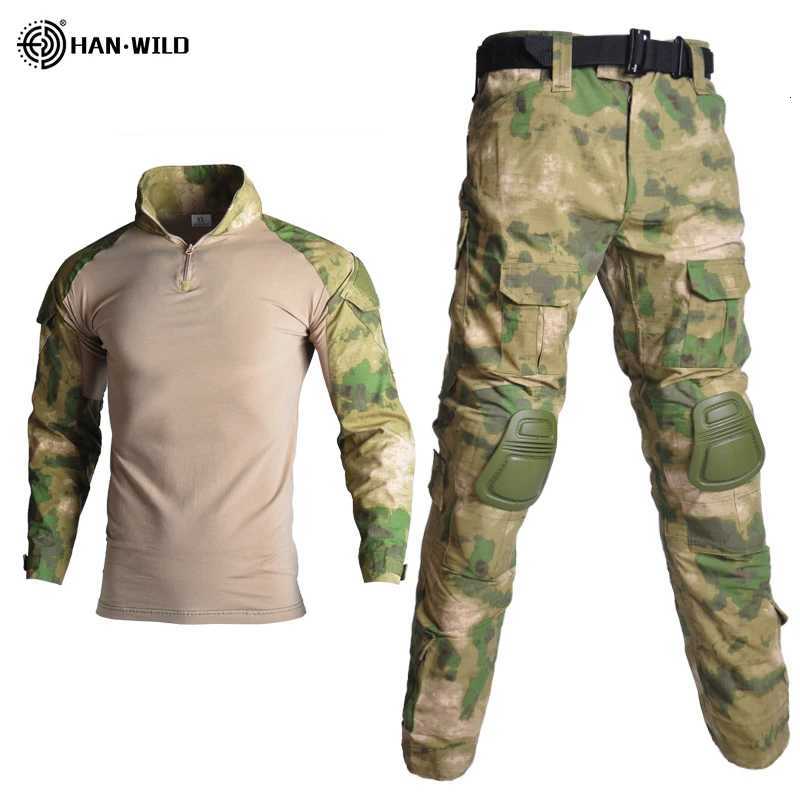 Uniform Clothes Suit Tactical Combat Suits Camo Men Clothes Men Clothing ShirtCargo Pants Knee Pads 8XL W250928