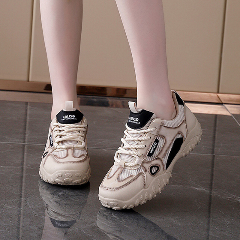 Womens Hiking Outdoor Sports Running Shoes Mesh Trainers Versatile Fashion Sneakers Comfort Breathable Anti-Slip Outdoor Shoes Size 35-40