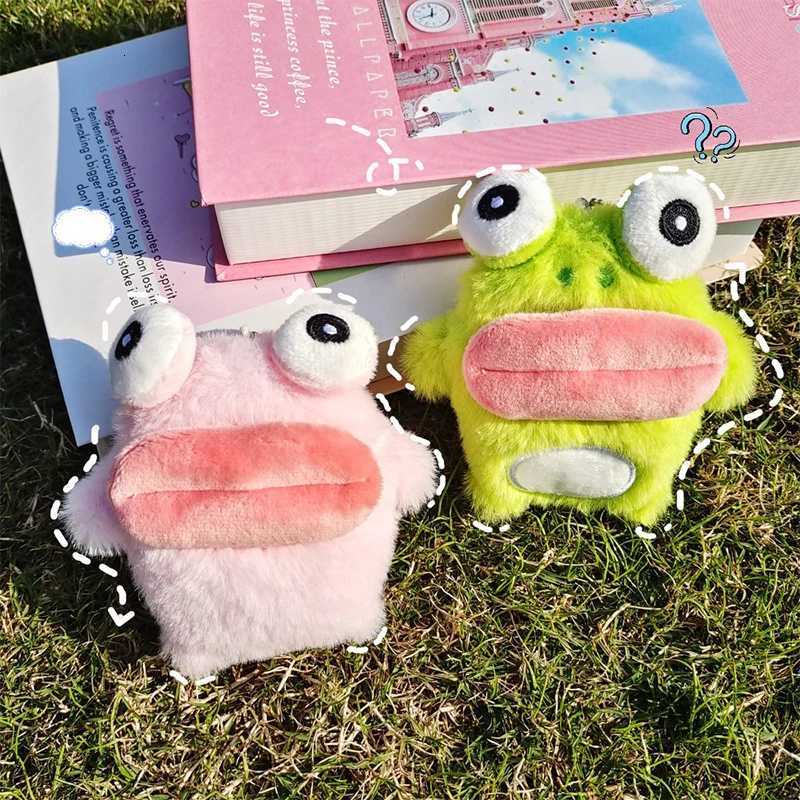 Cute Sausage Mouth Frog Key Chain Cartoon Plush Doll Pendant Couple Key Ring Backpack Charms Car Bag Decor Christmas GiftXJ250928