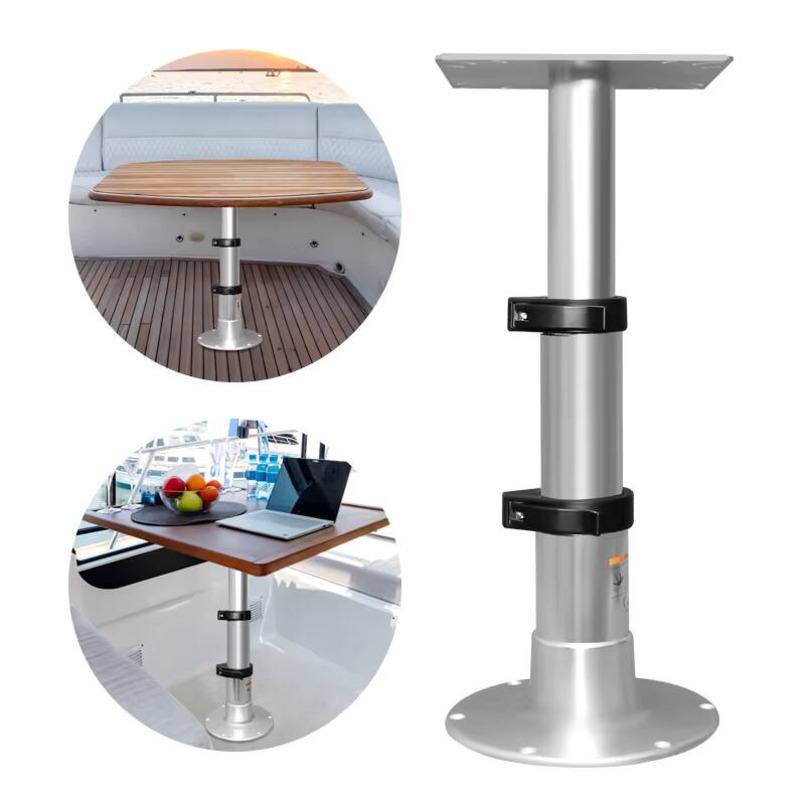 HWHongRV Pneumatic Adjustable Table Seat Bracket, Suitable for RV Caravan Yacht Family 3-Level Height Adjustment