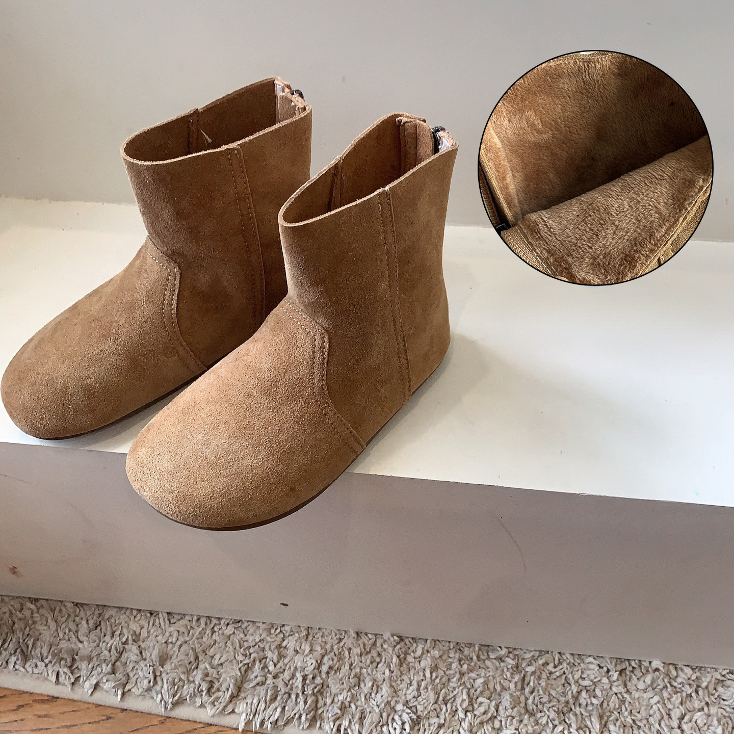 Autumn and winter new Korean suede leather children's shoes, men's and women's Martin boots, fashionable short boots, trendy snow boots