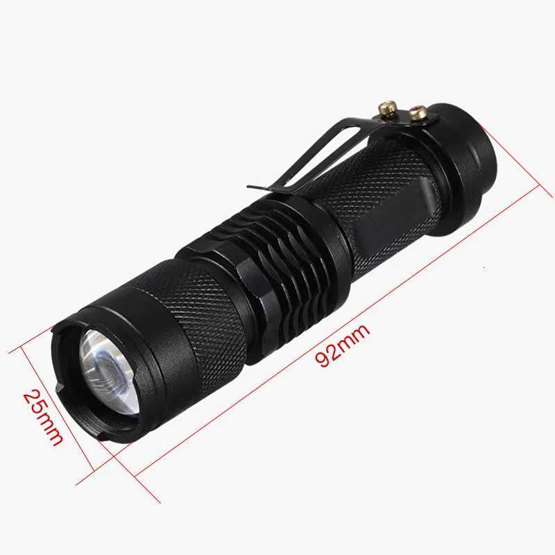 Mini Flashlight LED Flashlight 3 Modes Adjustable Handheld Tactical Flashlight for Camping Hiking Outdoor Work D2509281