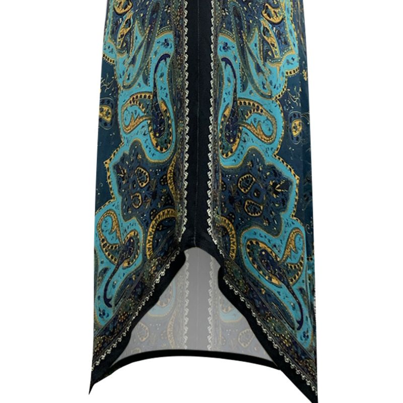 Women's Spring Summer Boho Plant Print Spaghetti Strap Maxi Dress Vacation Style Long Dress-CF50865