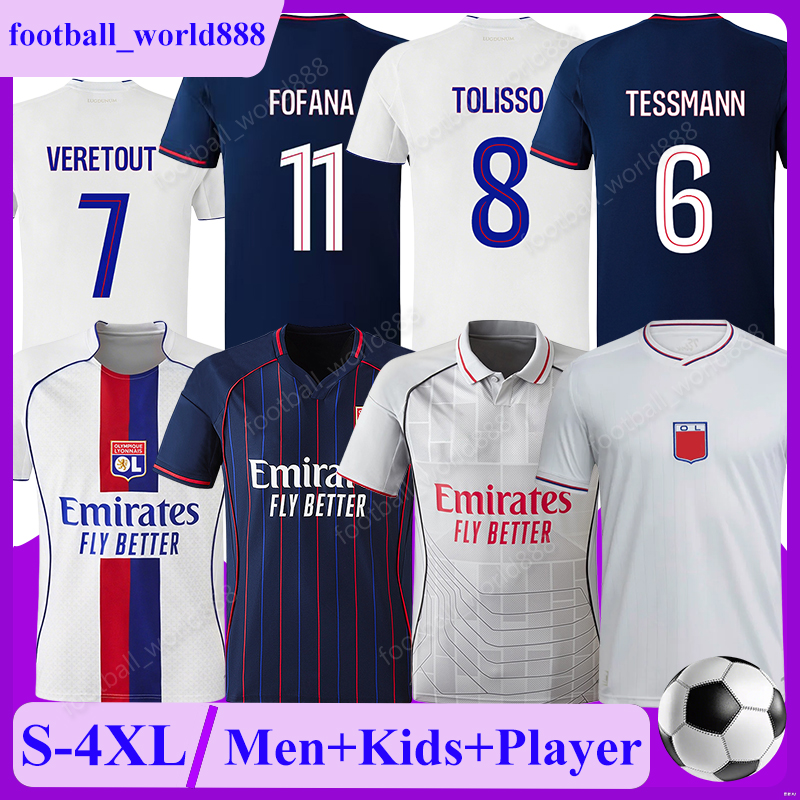XXXL 4XL maillot Lyon 2025 Soccer Jerseys MIKAUTADZE FOFANA 75th anniversary TOLISSO NUAMAH MOLEBE SULC Football Shirt KARABEC TESSMANN Men Kids Kits Socks Sets