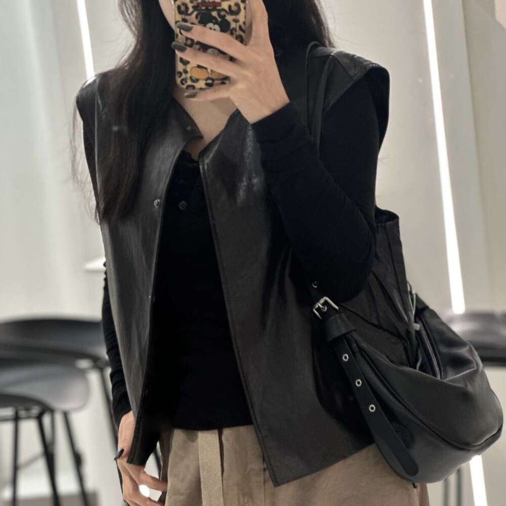 designer bag Luxury bag Women's Top Layer Cowhide Single Shoulder Half Round Soft Leather Commuter Crescent Crossbody Dumpling Bag