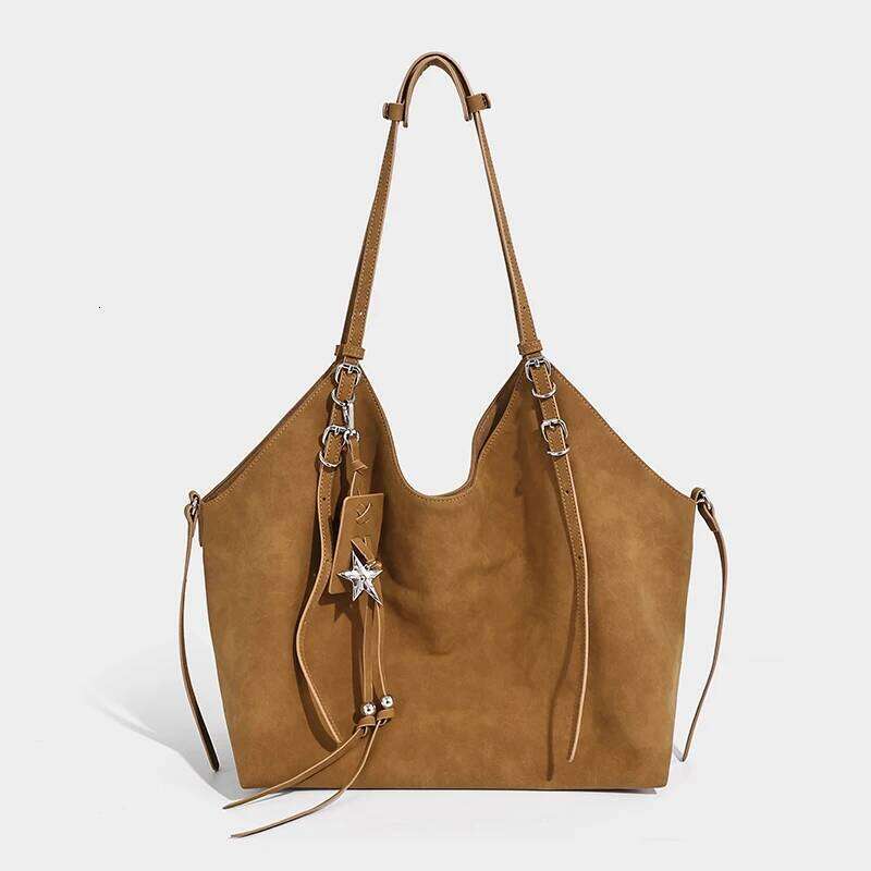 Autumn And Winter Vintage Faux Suede tote bag Commuter Large Capacity Shoulder bag With Purse bags