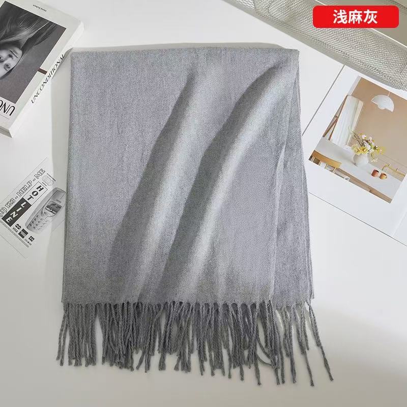T1884 Cashmere Scarf for Women - Stylish and Warm Winter Accessory with Tassel Design