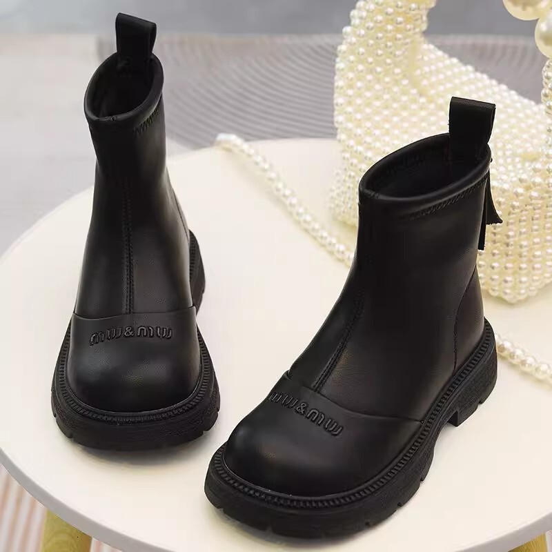 Autumn and Winter New Women's Shoes Soft Leather Girls' Short Boots Wool Lined Double Cotton Boots Chelsea Boots Martin Boots Designer Shoes