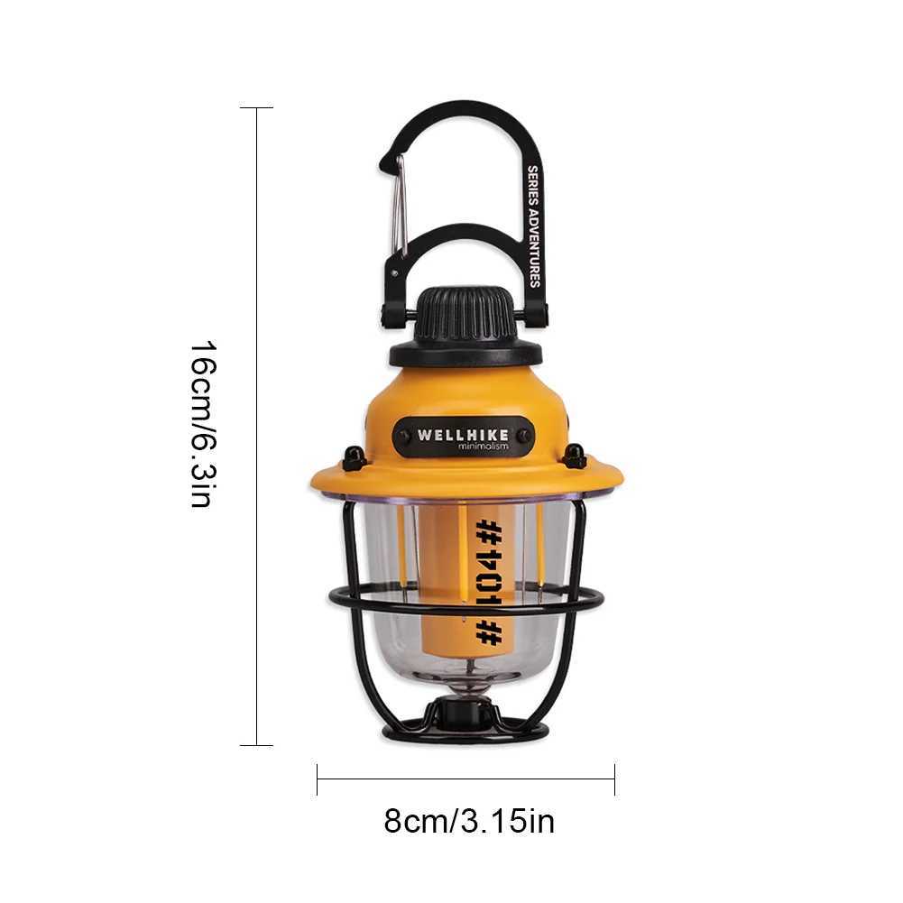 Wellhike Outdoor Vintage Camping Lights Extra Long Life Lighting Tent Lights Multifunction Emergency Lights Ambient Lights C250928