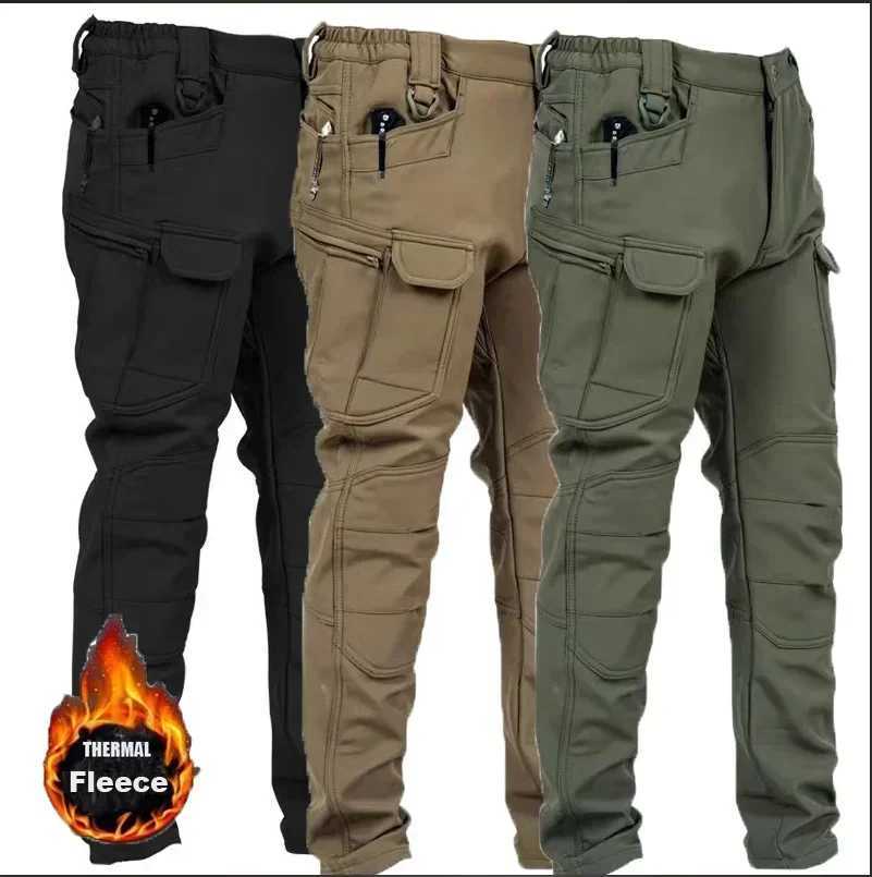 Mens Tactical Pants Men Softshell Elastic Camping Hiking Jackets Trekking Fishing Hunting Outdoor Cycling Cargo Pants Trousers W250928