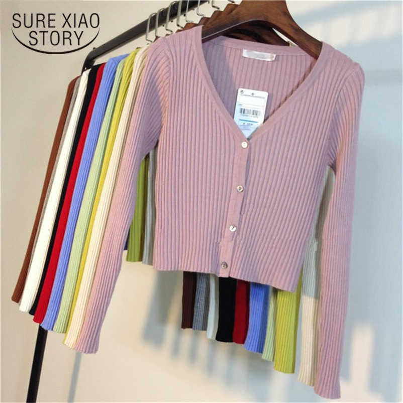 Autumn ly Patchwork Women Cardigans Fashion Slim Ladies Knitted Sweater Long Sleeve Buttons Sweater Pull Femme 10266 210528wtt