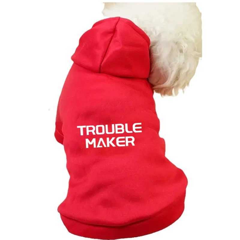 Dog Hoodie Dog Warm Coat Puppy Sweatshirt Trouble Maker Letters Printed Dog Costume Winter Dog Clothes Pet X250928