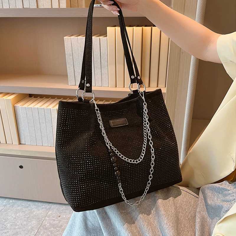 2024 High Quality Zippered Womens Bag Fashionable And Versatile Casual Sequin Handbag Large Capacity Trendy Shoulder Bag Z250928