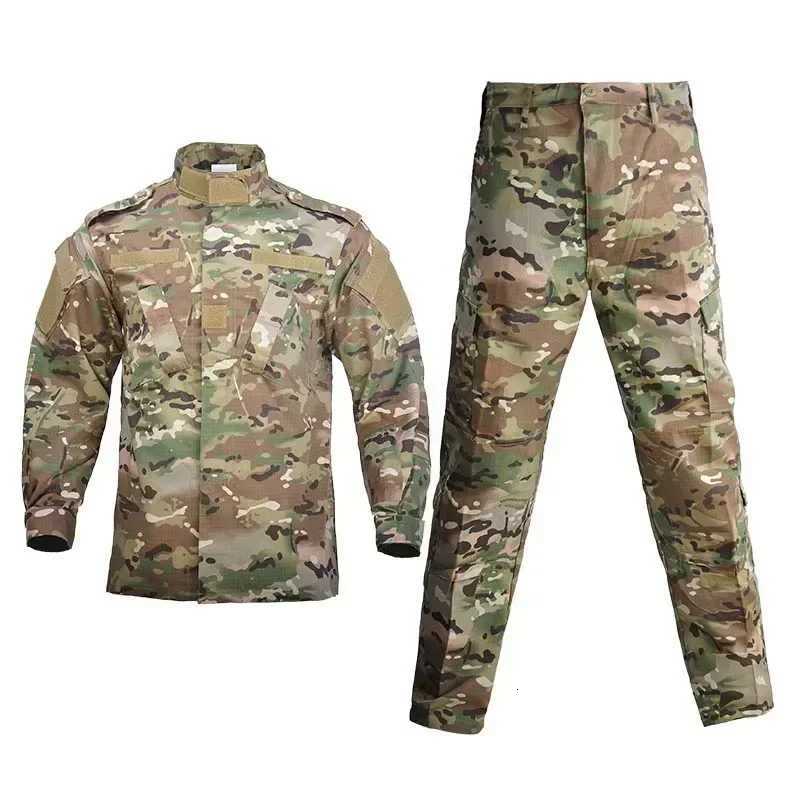 Camo MaLE Security Uniform Tactical JACKET Special Training Clothes Safari Suit Pants W250928