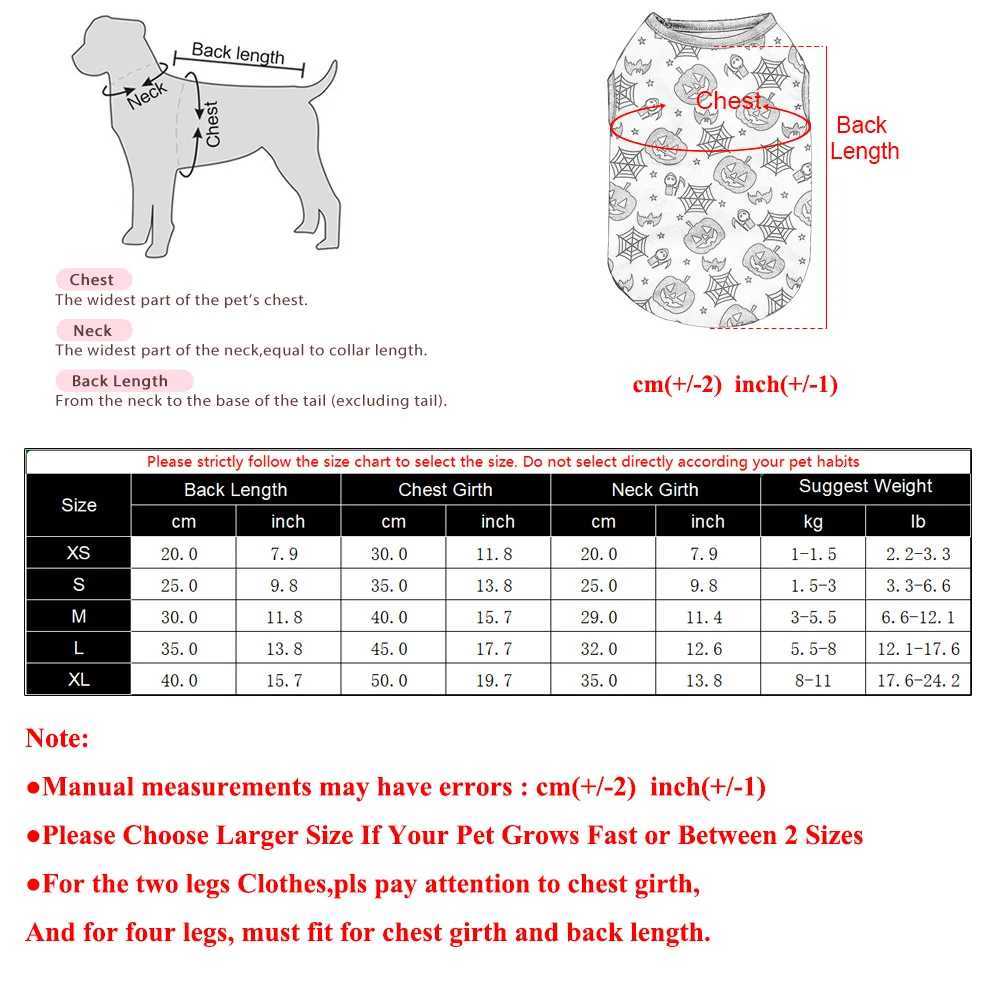 Dog Summer Clothes Small Medium Dogs Cats Soft Halloween Pumpkin Print Breathable Pets Tshirt Party Yorkshire Chihuahua Costume X250928