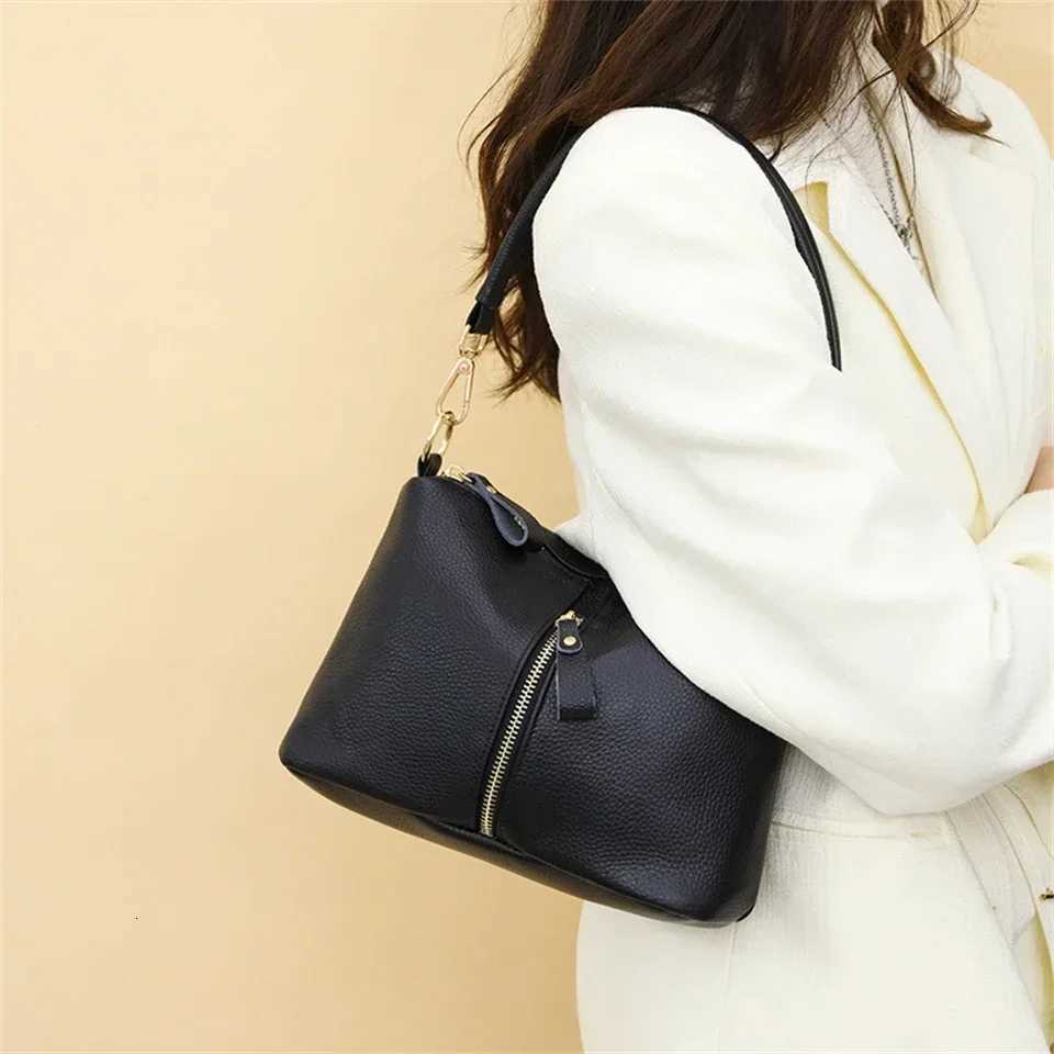 High Quality Genuine Leather Women Tote Bag Luxury Soft Cowhide Ladies Shoulder Crossbody Bags 2024 Fashion Female Messenger Sac Z250928