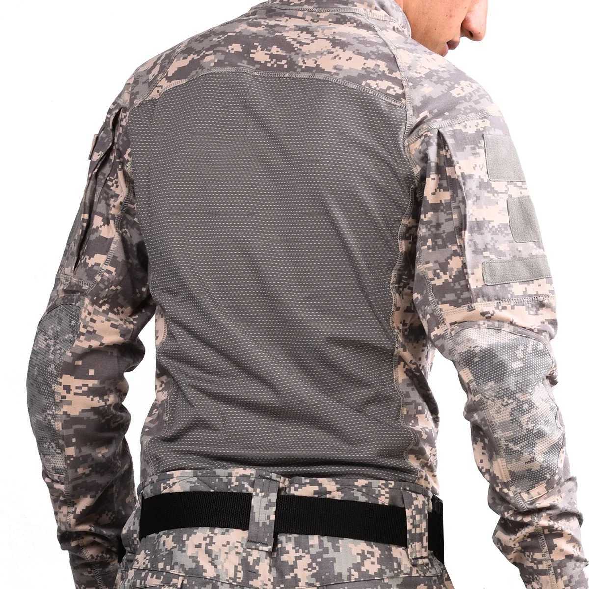 Outdoor Uniform Tactical Suits Shirts Outfit Men Clothing Wear resistant Tops Airsof Cargo Pants Camo Hunting Pant Pads W250928