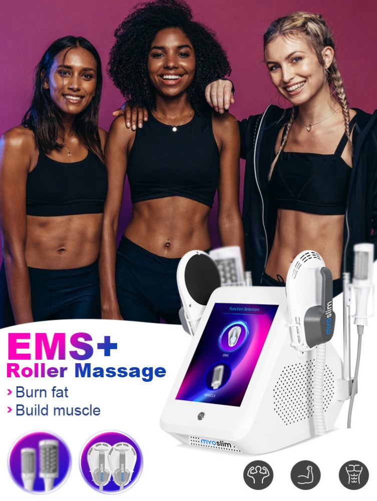 2 IN 1 200HZ EMS Roller Slimming Cellulite Reduction Inner Ball Roller 360 Degree Infrared Vacuum Roller Massage Beauty Machine