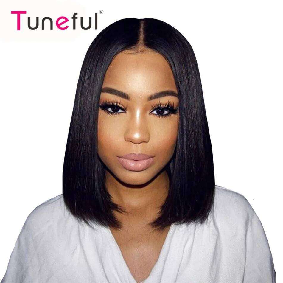13X4 Full Frontal For Women Lace Front Straight Brazilian Human Hair Short Bob Wigs Xiusiyuan2509