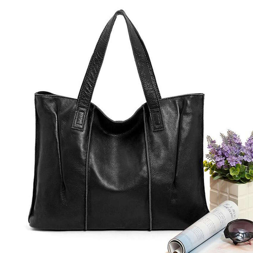 designer bag Luxury bag First Layer Cowhide Single Shoulder Simple Tote Bag Versatile Women's Commuting Casual Handbag