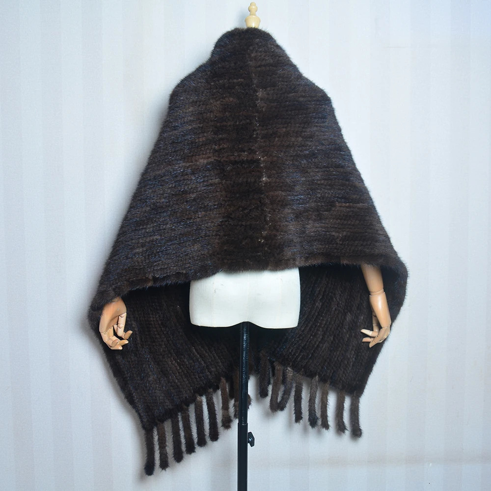 2025 Lady Mink Fur Shawl Scarf Winter 100Natural Mink Fur Real Scarf Shawl Fashion Genuine Mink Fur Ponchos 250928