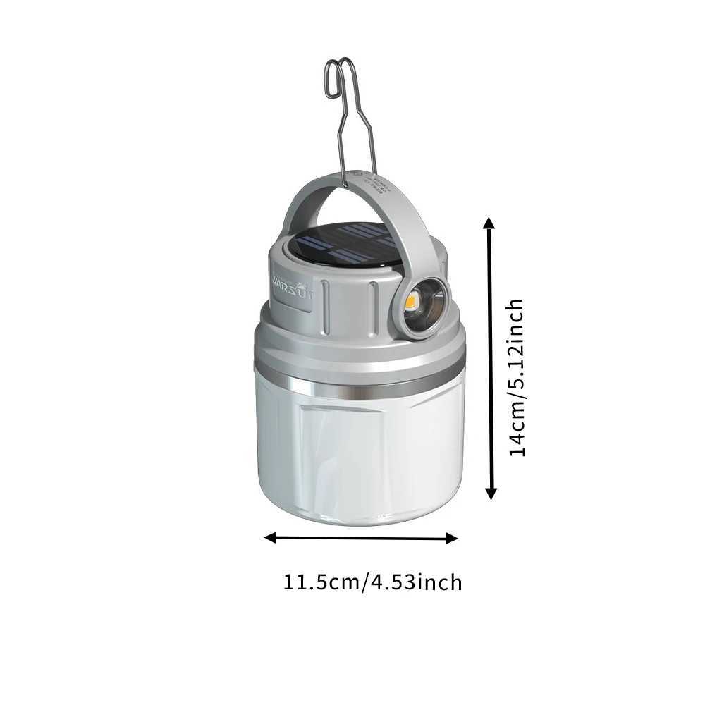 Warsun Outdoor 1100 Lumen Long Endurance Led Solar Powerful Rechargeable Camping Lamp Light with Outdoor Sports C250928