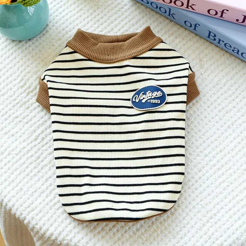 New 2025 Dog Striped Vest for Small Dogs Summer Thin Dog Clothes Breathable Puppy Shirt Cute Soft Cat Pullovers Pet Vest Clothes X250928