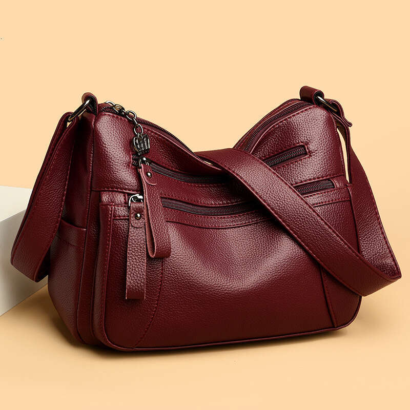designer bag Luxury bag Single Shoulder Crossbody Soft Leather Women's Trendy Fashion Middle-aged Mommy Bag Casual Style Simple