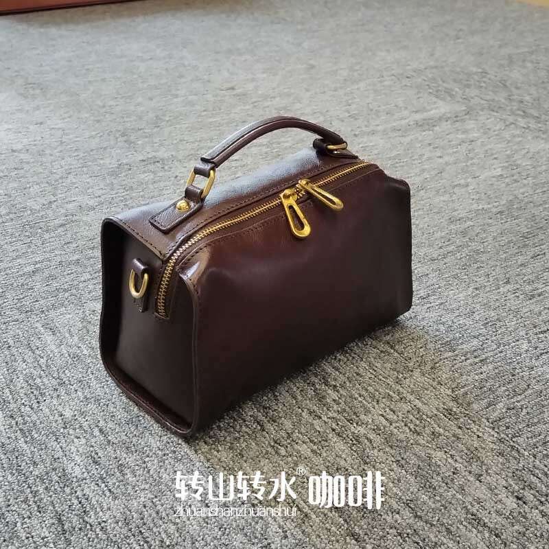designer bag Luxury bag Crossbody for Women Made of Top Layer Cowhide Leather, New Handbag Boston Pillow Box Bag