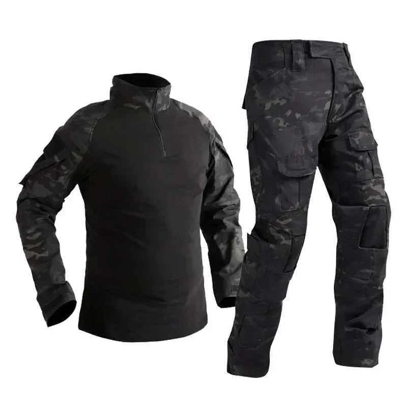 Hunting Uniforms Men Camouflage BreathabLE Suit Hiking Shirt Tactical Cargo Uniform Hunting Set Wear Resistant Sets W250928