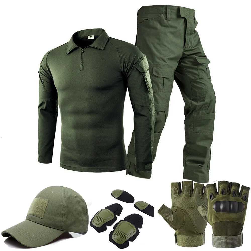 Tactical Uniform Milit Outdoor Camo Suit Hunting Shirts Pants Fishing Trainning Suit Airsoft Paintball Hunting Clothes Sets W250928