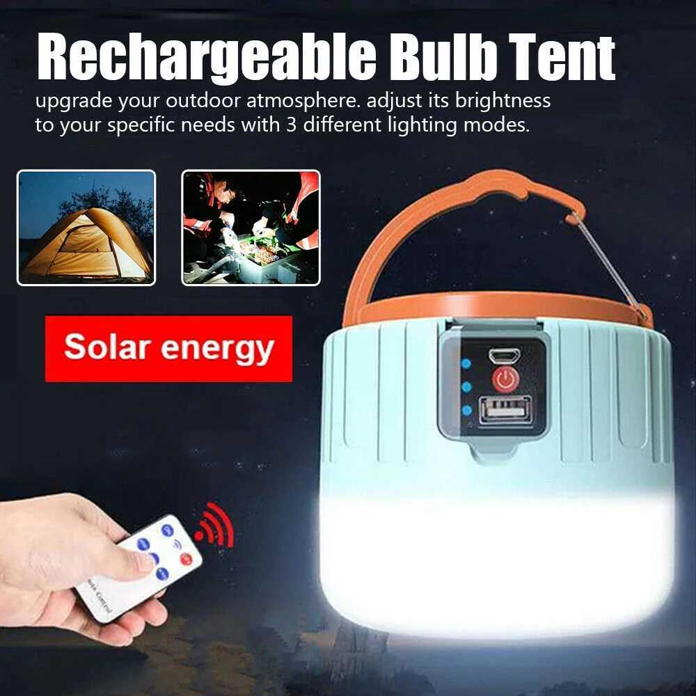 USB Charging LED Camping Light Solar Outdoor tent Lamp Portable Lantern Night Emergency bulb Flashlight Fr BBQ Hiking C250928