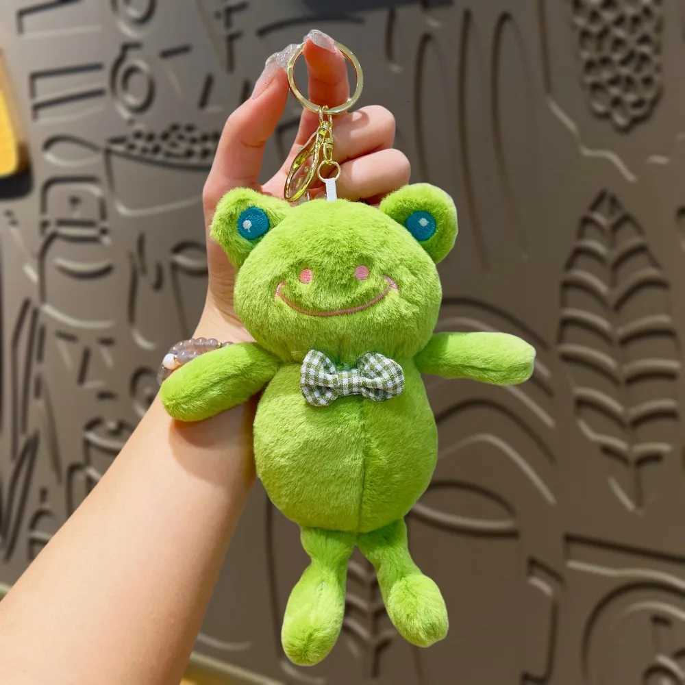 Creative Soft Frog Plush Keychain Cartoon Stuffed Funny Frog Pendant Plush Toys Frog Doll Keychain Backpack DecorXJ250928