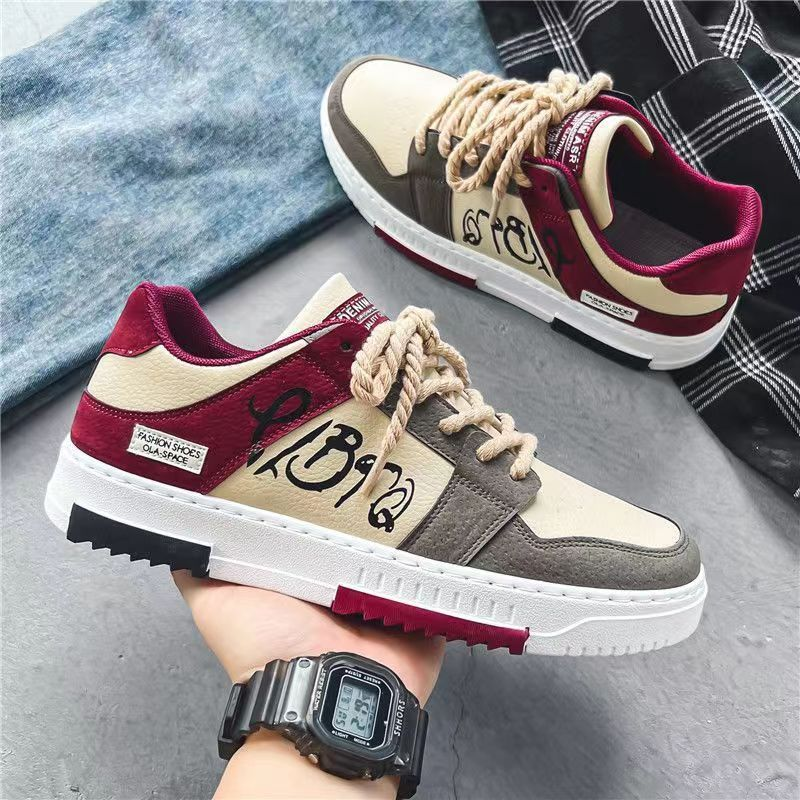 Designer Free shipping best-selling Korean niche ins sneakers 2025 Spring/Summer new versatile leather sporty casual shoes Free shipping