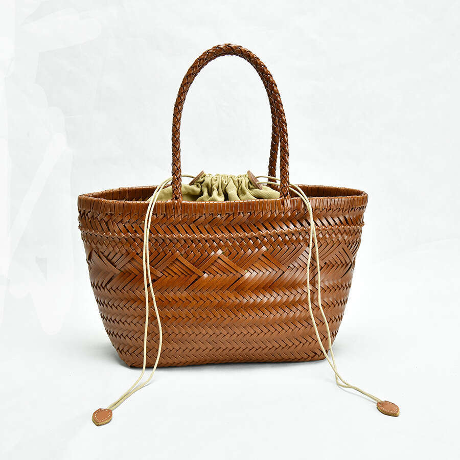 designer bag Luxury bag Dragon Diffusion French Woven Basket Bag Genuine Leather Handmade Women's Handbag Internet Celebrity Hot Sale