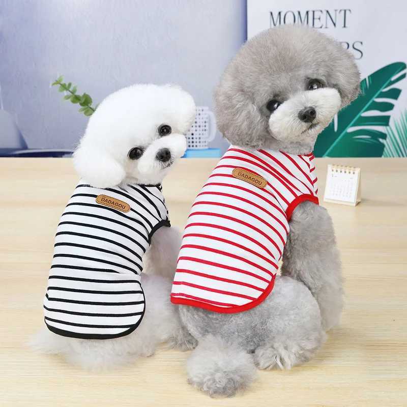Puppy Spring Clothes Dog Summer Vest For Small Breeds Doggy Pomeranian Chihuahua Ropa Perro Pet Shirt Striped Tshirt Costume X250928