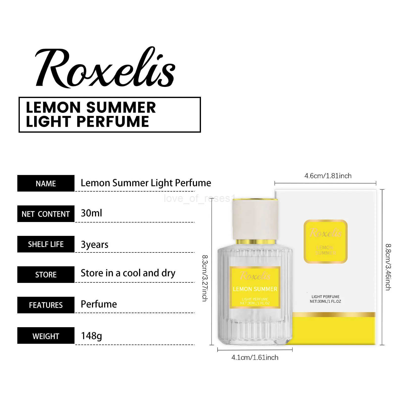 Roxelis 30ml Lemon Dating Perfume spray Summer Lasting Scent Elegant Glamour Lady Gifts Light Fragrance Charming Perfume Z250928