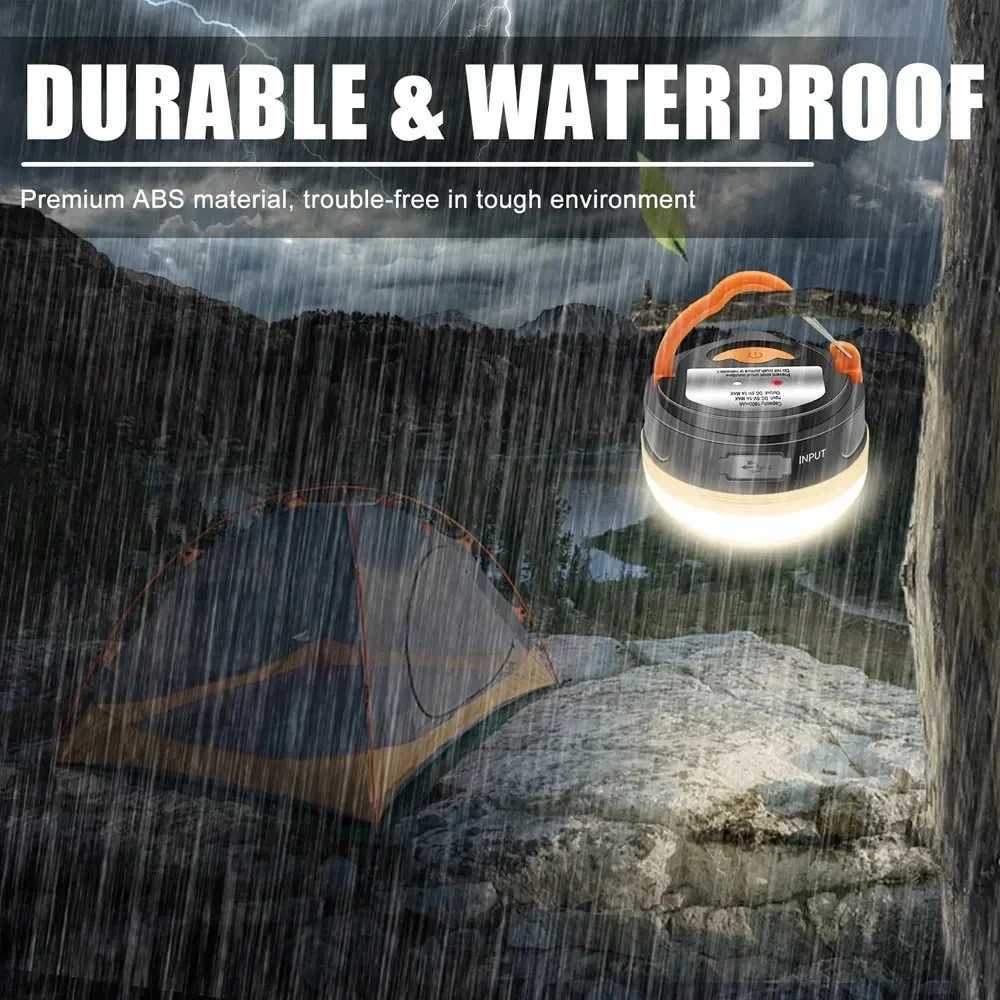New Portable Camping Lights Outdoor Tent Lamp Have 5 Modes Retractable Hook Mini Family Walking 20W HighPower Emergency Lights C250928