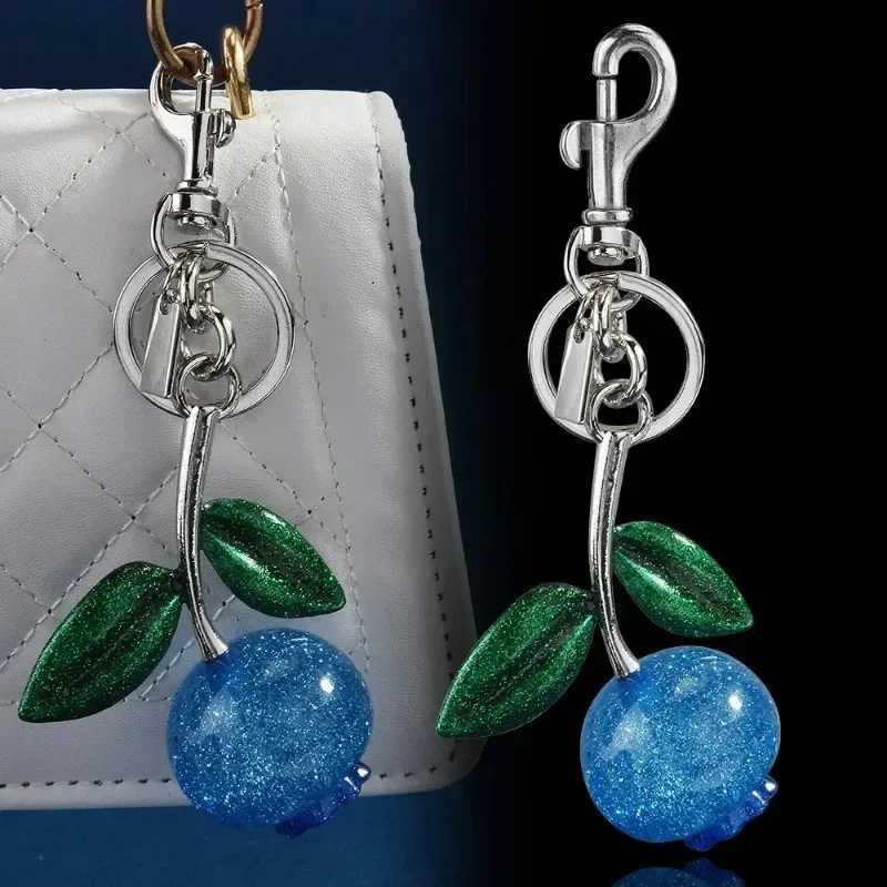 Luxury Bag blueberry pendant crystal blueberry keychain pendant crossborder fruit pendant bag pendant Y250929as