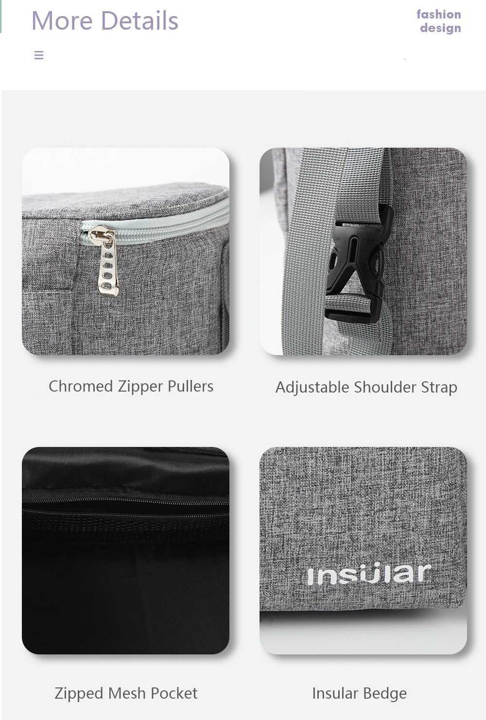 INSULAR Baby Diaper Bags Stroller Nappy Hanging Packages Materni Nursing Tote Pack Pram Buggy Cart Mommy Infant For TravellingXJ250928