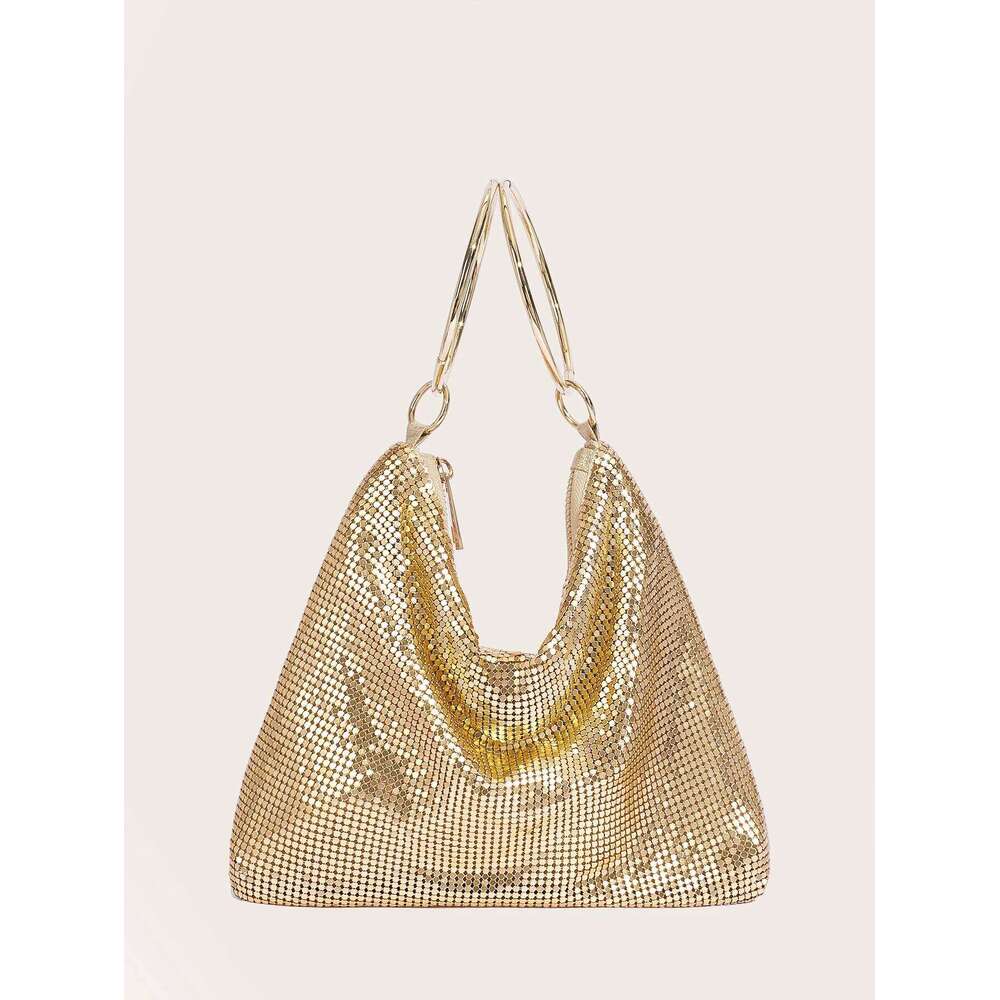 Designer Bags Fashion Evening Party Handbag For Women Large Capacity Gold Bag Aluminum Sheet Purse Hot Selling